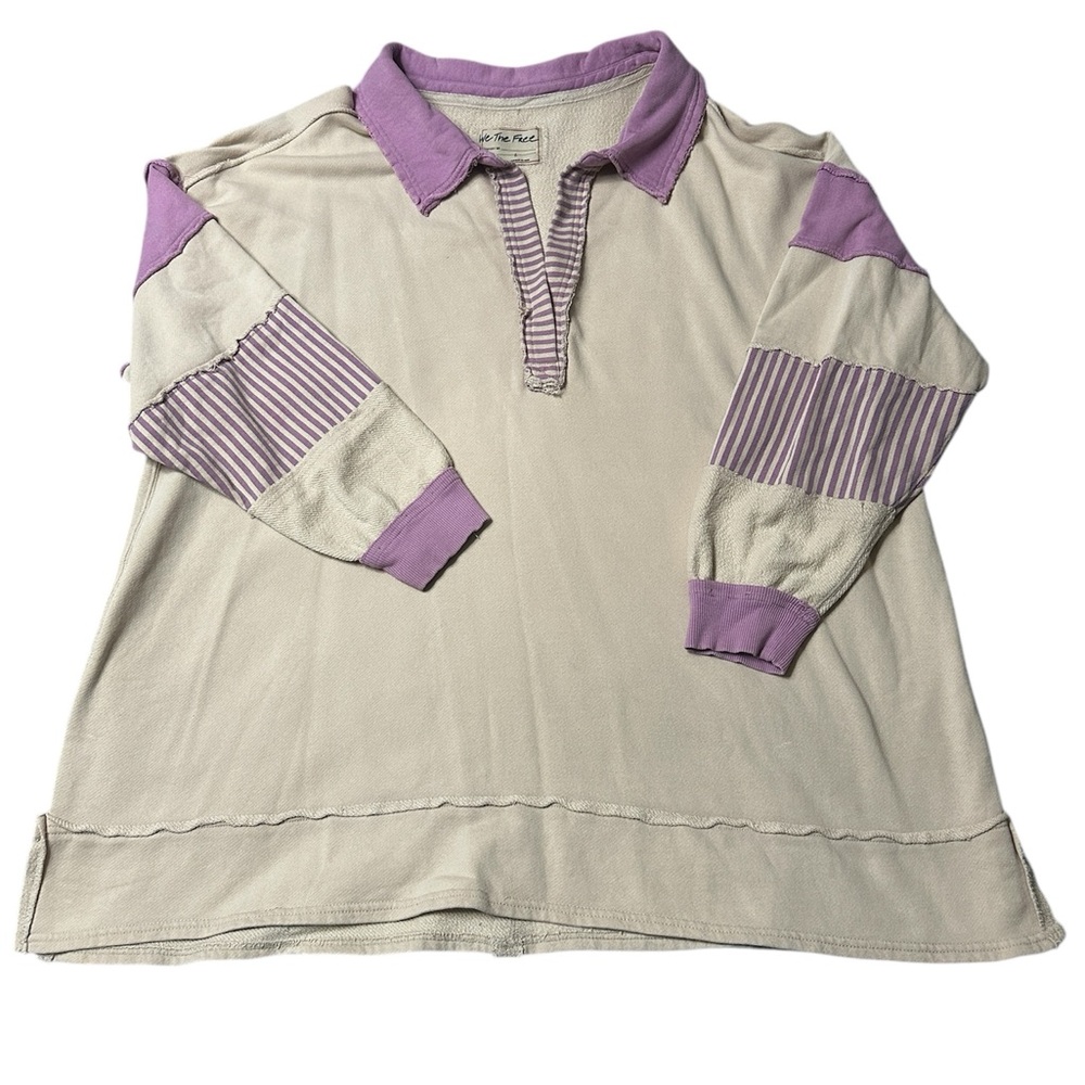 Free People We The Free Clean Prep Polo Pullover Size Large - Picture 3 of 11